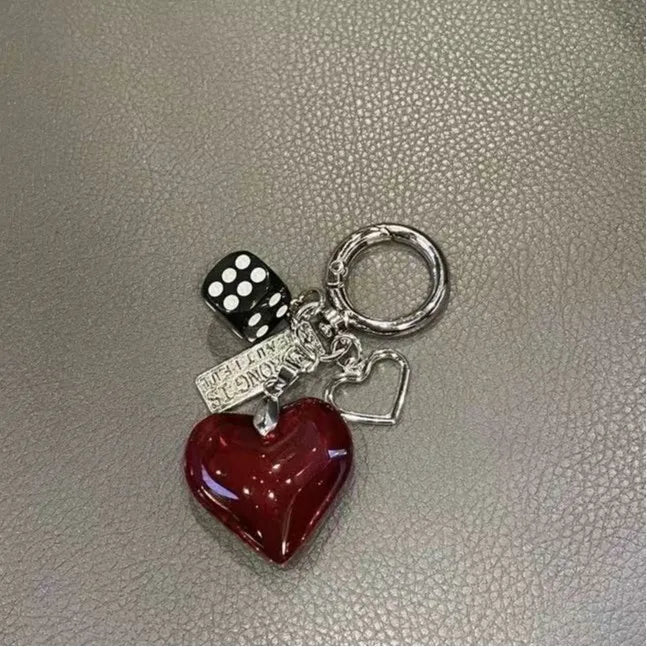 Keychain Y2K Red Heart
