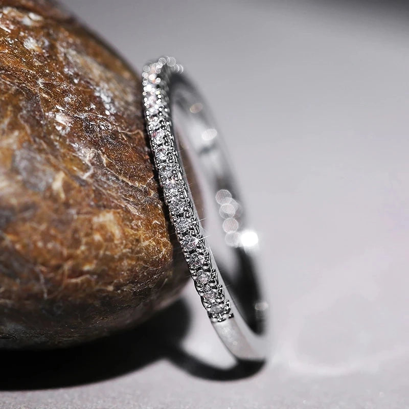925 Sterling Silver Crystal Ring