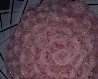 Glitter artificial flower rose bouquet