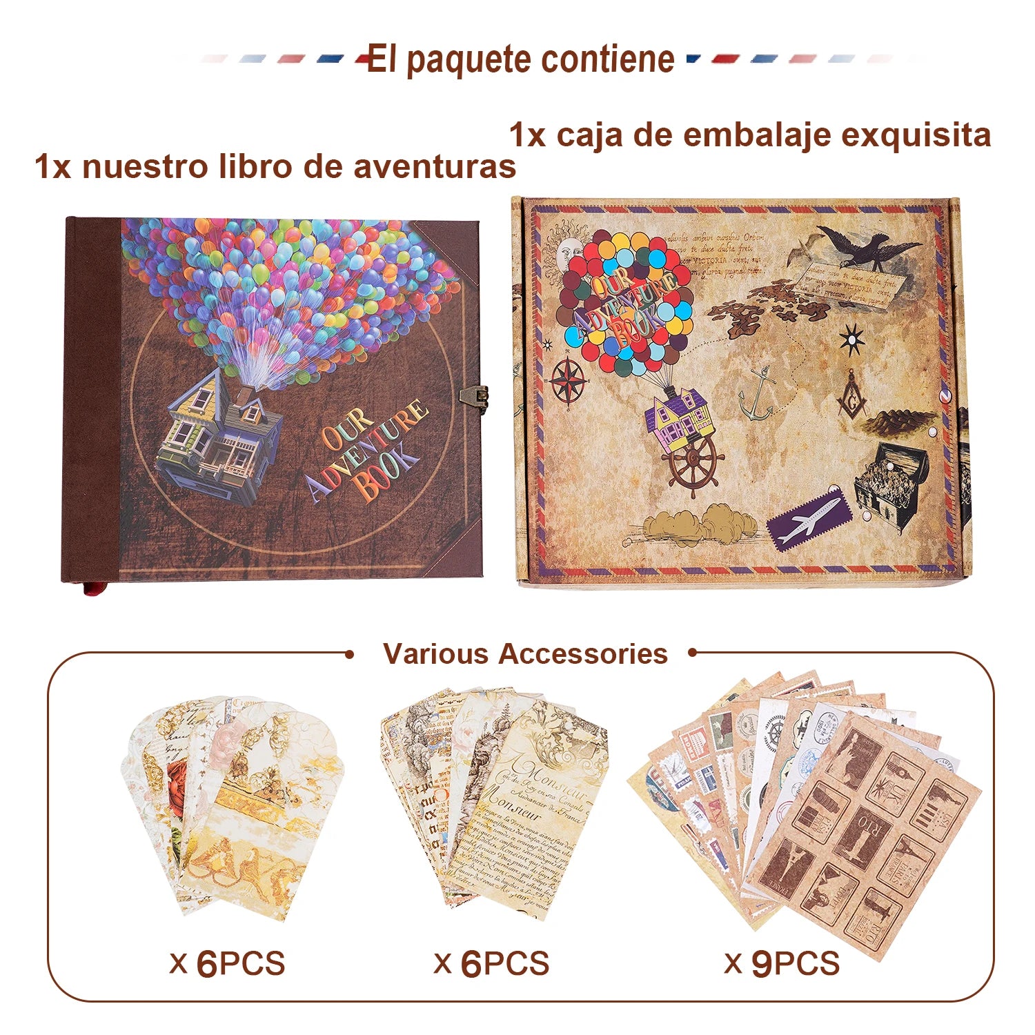 146 Page Scrapbook Our Adventure Book Retro(Handmade Photo Album)