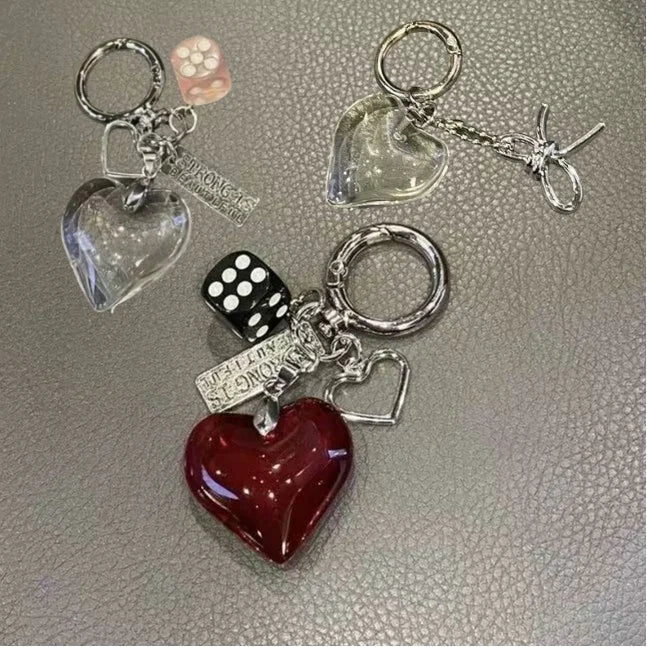 Keychain Y2K Red Heart