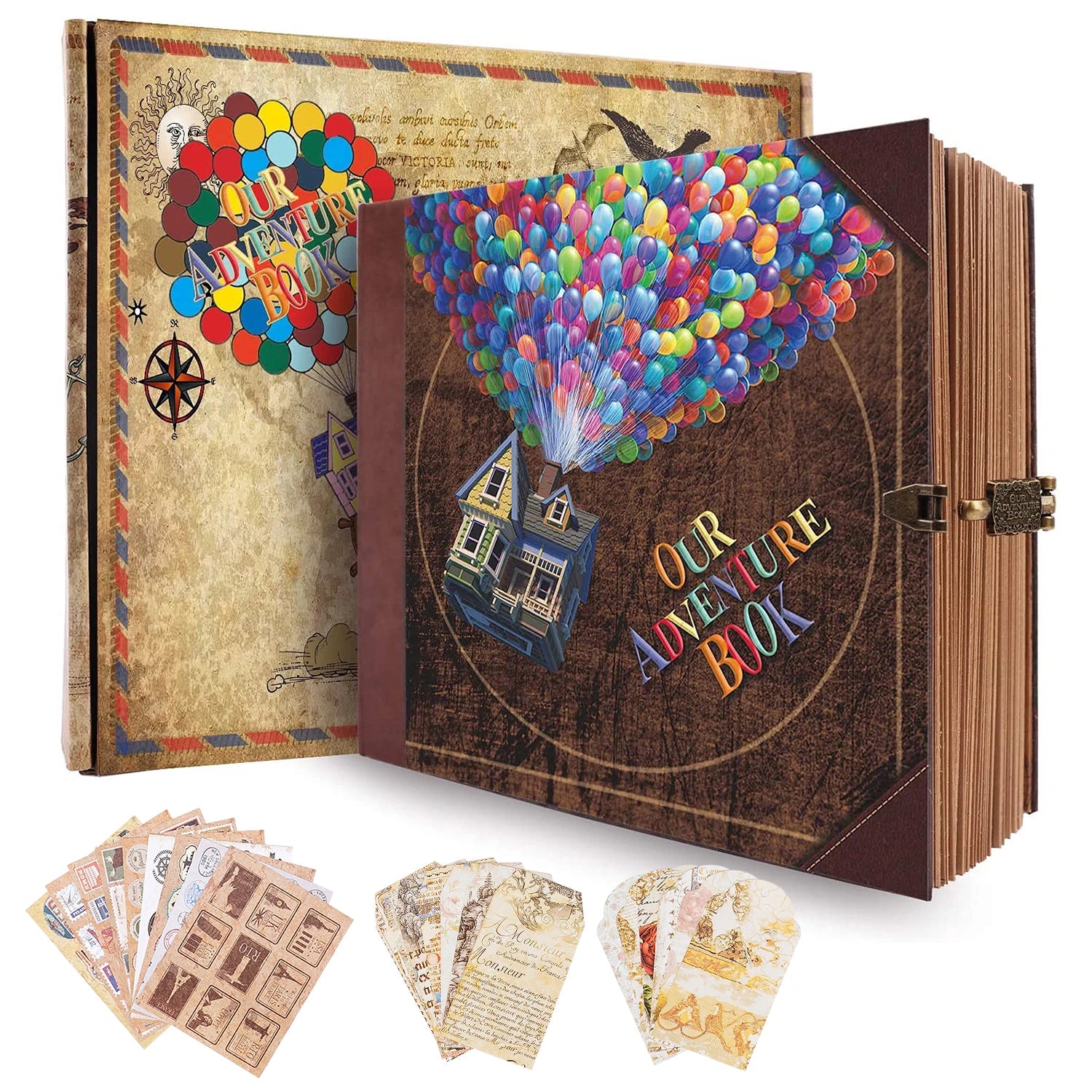 146 Page Scrapbook Our Adventure Book Retro(Handmade Photo Album)